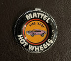 Vintage 1969 Mattel Hot Wheels Redline King Kuda Metal Tab Pin Button!