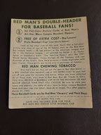 Vintage 1952 RED MAN Tobacco Baseball Card w/tab VIC WERTZ AL #22 VG/EX  Detroit