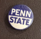 Vintage  Penn State Football Pin Back Button 1940s  1 -1/4"