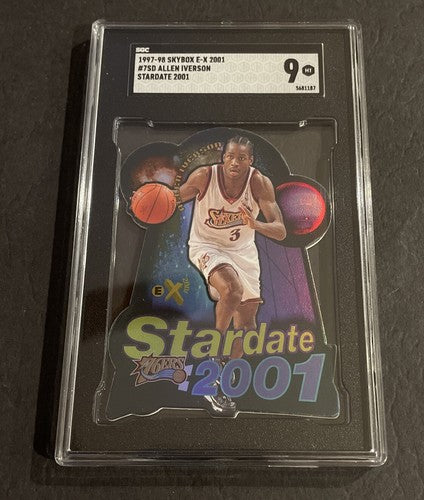 1997 Skybox E-X2001 #7 Allen Iverson Star Date 2001 Basketball Card PSA 9 Mint