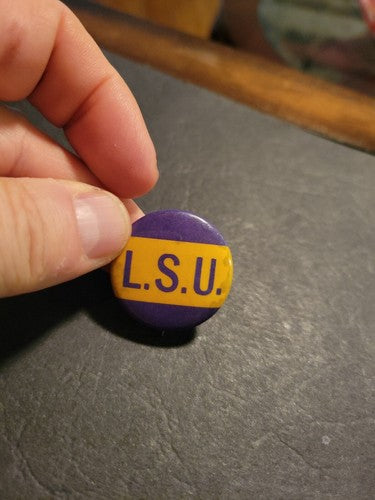 1950s L.S.U.  Football  1 1/4" cellouid  pinback button