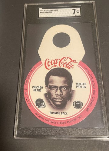 1976 COCA-COLA DISC Walter Payton Bears ROOKIE SGC 7 NM/MINT