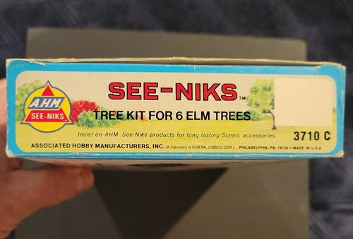 TREE KIT FOR 6 ELM TREES SEE-NIKS LANDSCAPING ACCESSORIES BY AHM NEW HO SCALE