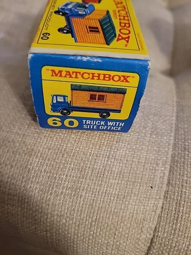 G418-MATCHBOX LESNEY No60B SITE HUT TRUCK AND ORIGINAL BOX 1966.