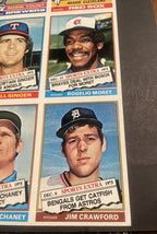 1976 Topps Uncut Baseball 6 Card sheet with #316 Robin Yount (2nd Year Card).