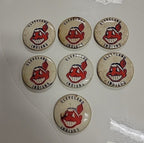 Cleveland INDIANS 1940s BASEBALL size 1.75” button No Pin Lot of 7