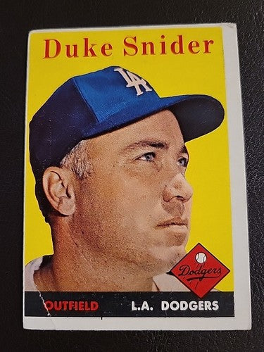 1958 TOPPS DUKE SNIDER #88 VG Corner Crease