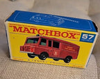 Matchbox Lesney #57 Land Rover Fire Truck Original Mint Box 1966