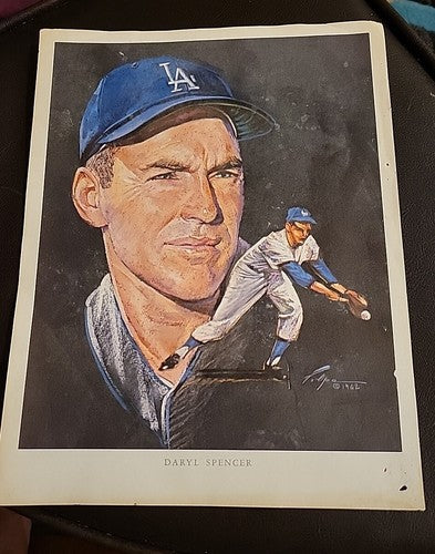 1962 Daryl Spencer  L.A. Dodgers  8.5” x 11” Union 76 Print