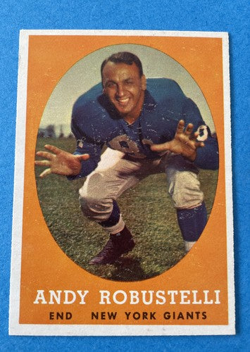 1958 TOPPS FOOTBALL #15 ANDY ROBUSTELLI  NY GIANTS Near Mint HOF