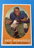 1958 TOPPS FOOTBALL #15 ANDY ROBUSTELLI  NY GIANTS Near Mint HOF