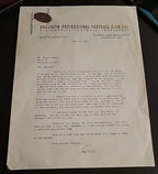1947 Brooklyn Dodgers Football Tom Scott Signed Letter Plus 2nd Letter Signed