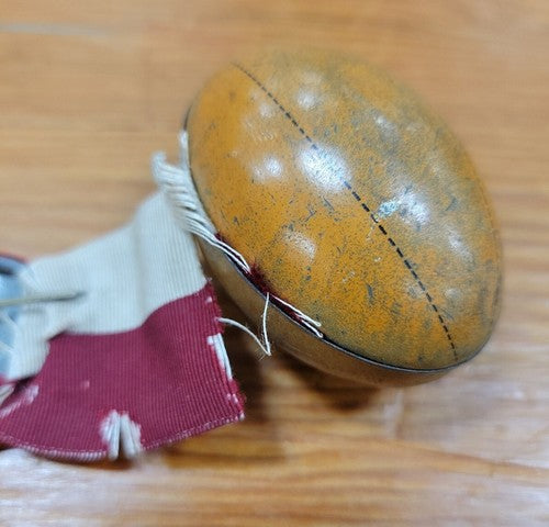 Vintage 1930's Harvard Football Pin W/ Tin Litho Football Made In Germany