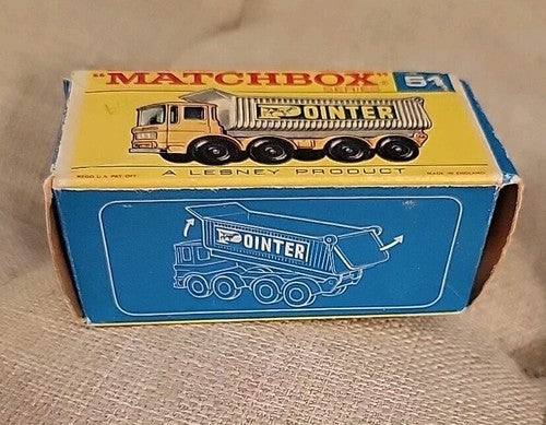 Matchbox Lesney Vintage #51  Wheel Tipper in Original Crisp MIB