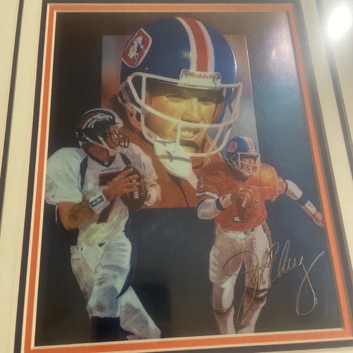 John Elway Chromium Lithograph and Coin memorabilia 1987 MINT Sealed