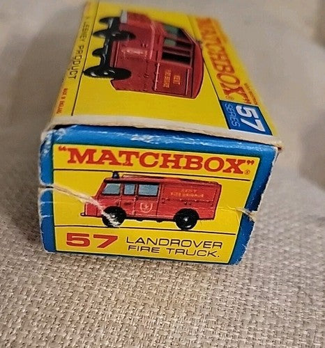 Matchbox Lesney #57 Land Rover Fire Truck Original Mint Box 1966