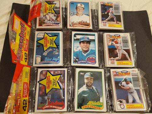 1989 TOPPS Rack Pack Lot Baseball Cards 42 Cards *in Original Packaging 3 packs