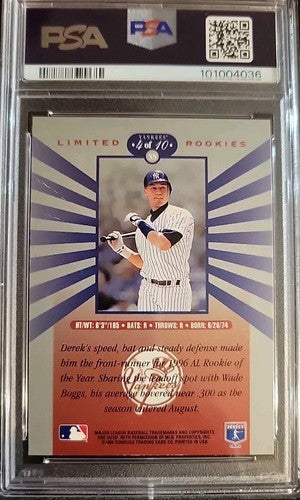 1996 Leaf Limited Derek Jeter Rookie Card #4  PSA 9 Mint