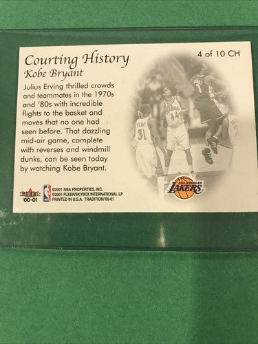 Kobe Bryant 2001 Fleer Tradition Counting History Card #4