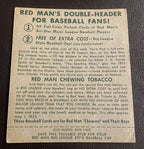 1952 Red Man Tobacco Cliff Chambers St. Louis Cardinals w/tab Set Break 4NL VG