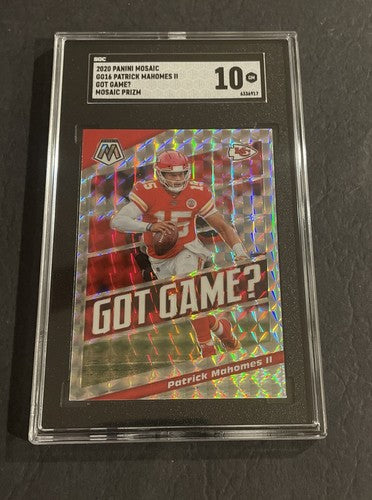 Patrick Mahomes II 2020 Panini Mosaic Got Game? Mosaic Prizm GG16 SGC 10 GEM MT