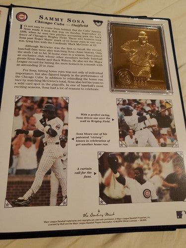 Danbury Mint Mark McGwire and Sammy Sosa 1998 Breaking The Home Run Record