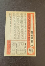 1954 Bowman # 88 TOM UMPHLETT ROOKIE CARD Washington Senators RC