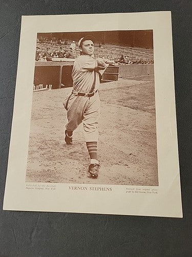 Vern Stephens Boston Red Sox  M114 BASEBALL MAGAZINE SUPPLEMENT PHOTO 1938