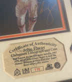 John Elway Chromium Lithograph and Coin memorabilia 1987 MINT Sealed