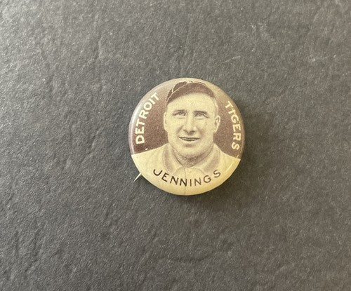 1910 P2 Sweet Caporal Pin Hugh Jennings HOF Detroit Tigers Small Letters NR/MT