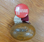 Vintage 1930's Harvard Football Pin W/ Tin Litho Football Made In Germany