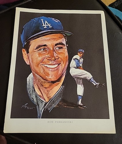 1962 Ron Perranoski L.A. Dodgers  8.5” x 11” Union 76 Print