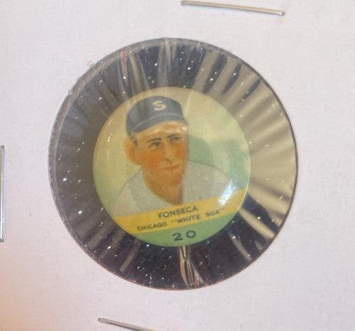 1932 Orbit Gum Baseball PR2 Button Pin Lew Fonseca #20 Chicago White Sox NR/Mint