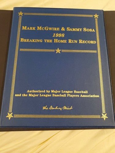 Danbury Mint Mark McGwire and Sammy Sosa 1998 Breaking The Home Run Record
