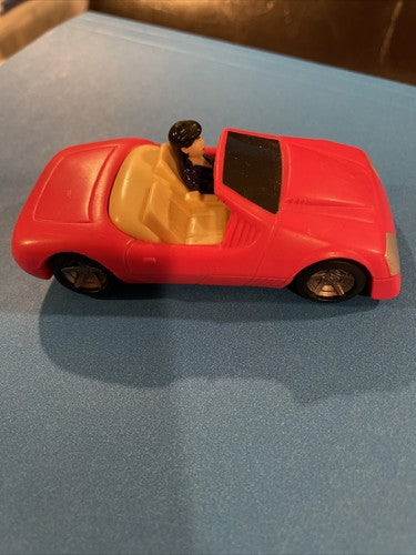 Vintage DC Comic Burger King Kids Club Meal Toy 1997 Red Convertible Car