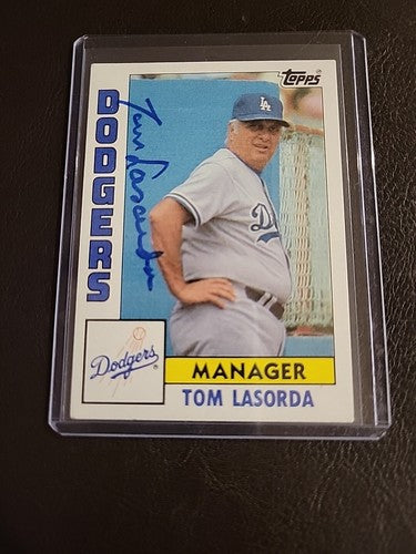 1984 Topps Tom Lasorda #681 Autographed Signed Dodgers Card with JSA COA