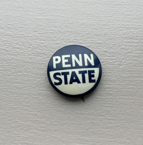 Vintage 1940's Penn State  Football Pin Back Button 1 1/2"