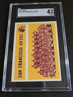 1960 TOPPS SAN FRANCISCO 49'ers TEAM #122 Graded SGC 4 (Looks Better)