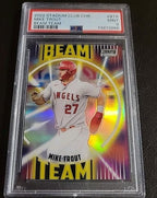 2022 Topps Stadium Club CHROME MIKE TROUT #BT-6 🔥PSA 9🔥 Beam Team Angels