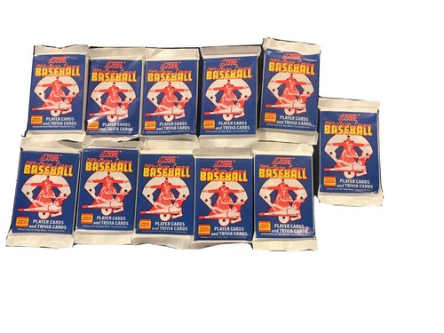 1989 Unopened Score Major League Baseball Cards 11 Wax Packs