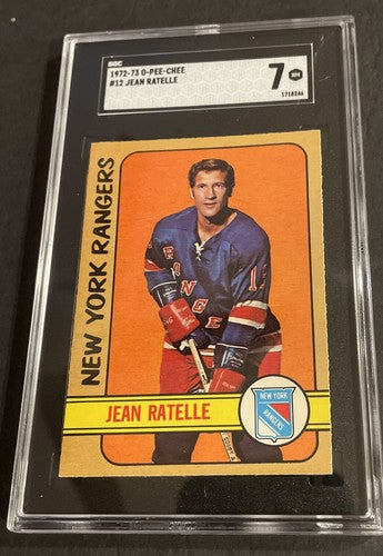 1972 O-Pee-Chee Jean Ratelle #12 SGC 7 NR/Mt NY Rangers  HOF