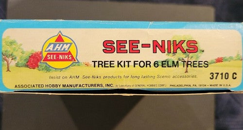 TREE KIT FOR 6 ELM TREES SEE-NIKS LANDSCAPING ACCESSORIES BY AHM NEW HO SCALE