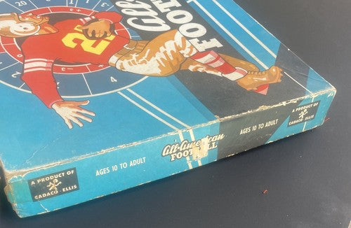 Vintage 1958 All American Football Board game not complete Great graphics Cadaco