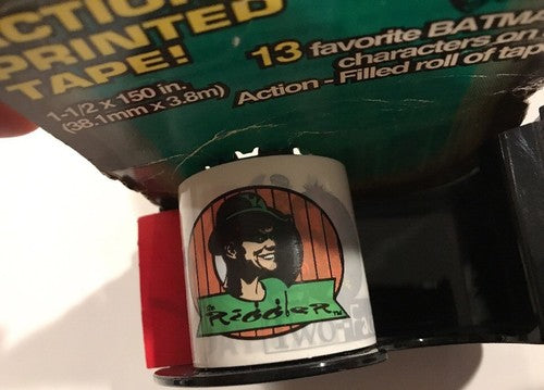 Batman Action printed roll of tape w/Dispenser 1995  13 different characters!