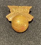 1933 Basketball Chicago American Tournament Charm PinBack. 3/4" size