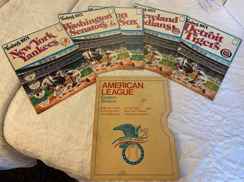 1971 Complete 5 TEAM Sets of 24 Cards Stamp ALBUM missing Balitmore in envelope