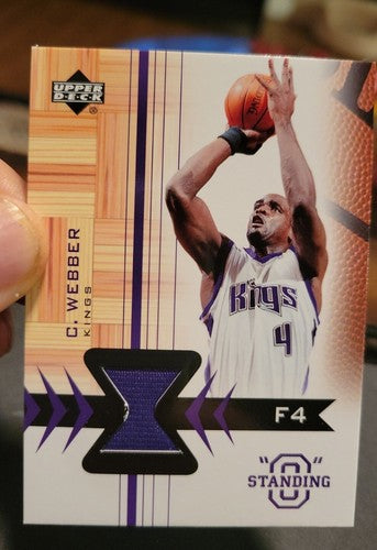 2003-04 Upper Deck Chris Webber Standing "O" Game Worn Patch Kings