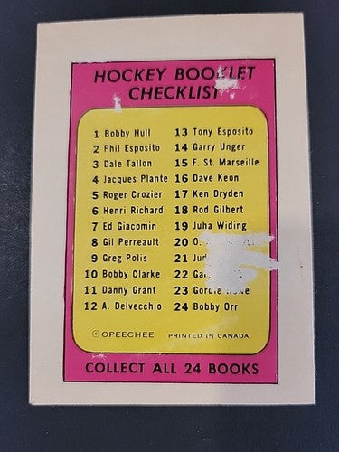 1971-72 Topps O Pee Chee  Gordie Howe Story Booklet No.23