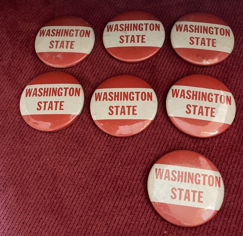 Washington State Cougars 1940s 1950s Football size 1.75” button No Pin Lot of 7
