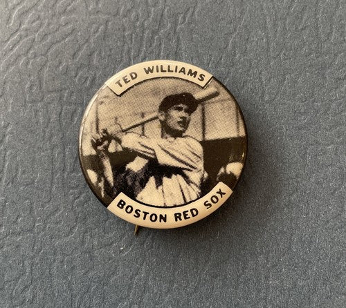 Vintage 1950s TED WILLIAMS Boston Red Sox Baseball Pinback Button pin